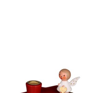 Leuchter Engel auf Stern rot