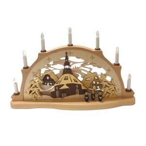 Schwibbogen – Seiffener Kirche und Kurrende