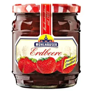 Mühlhäuser, Extra Konfitüre, Erdbeere, 450 g Glas