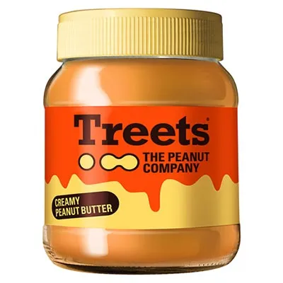 Treets, Creamy Peanut Butter, 340 g Glas