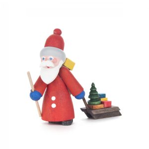 Miniatur Weihnachtsmann mit Schlitten