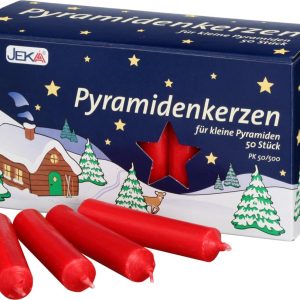 Pyramidenkerzen rot 14mm/74mm