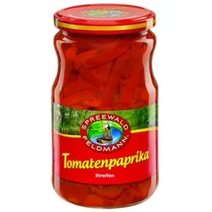 Spreewald-Feldmann, Tomatenpaprika, Streifen, 370 ml Glas