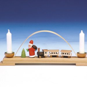 Schwibbogen mit Eisenbahn und Weihnachtsmann A