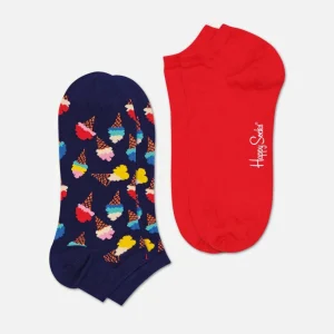 2 P. Happy Socks Sneaker Ice/Red, 41-46