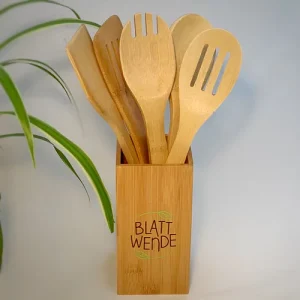 Küchenhelfer aus Bambusholz im 6er Pack
