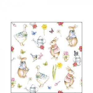Cocktailservietten Ostergarten – Napkin 25 Easter garden FSC Mix