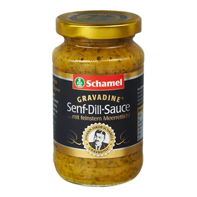 Schamel, Gravadine, Senf-Dill-Sauce mit feinstem Meerrettich, 140 ml Glas