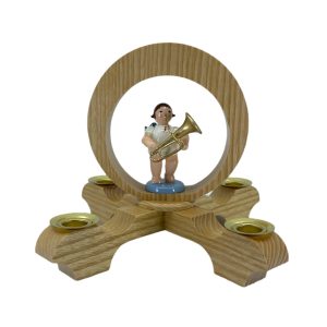 Kerzenleuchter mit Winterkind, Natur