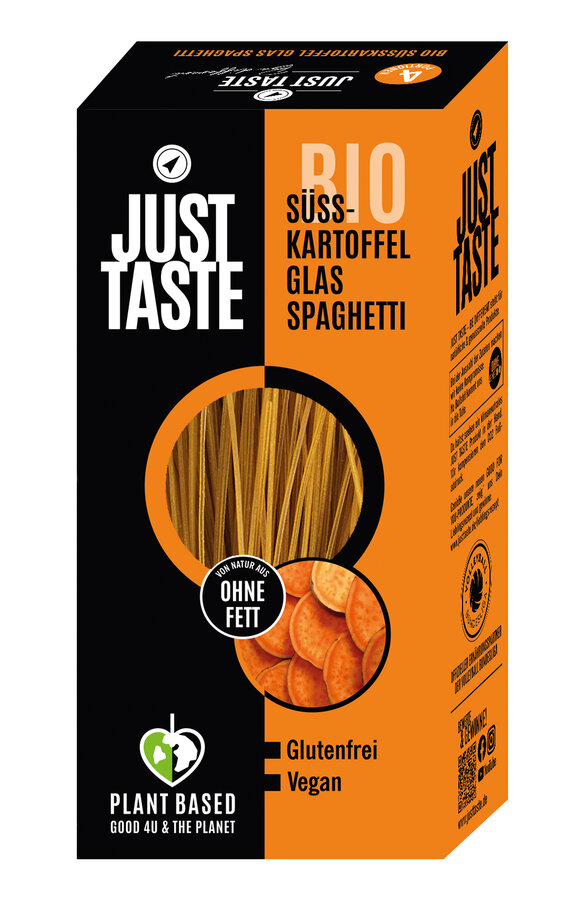 Just Taste Bio Süsskartoffel Glas Spaghetti