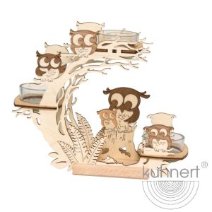 Teelichtkranz Eule neu