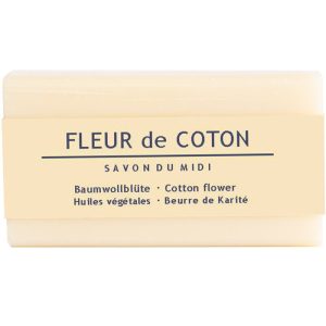 Seife mit Karité Butter Fleur de coton/ Baumwollblüte / Cotton flower 100g