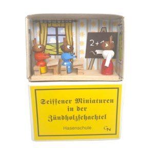 Zündholzschachtel – Hasenschule