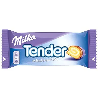 Milka, Tender, Milch, 37 g Packung