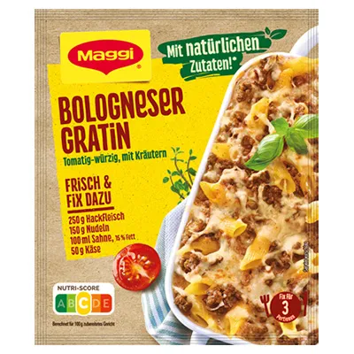 Maggi, Fix & Frisch, Bologneser Gratin, 38 g Beutel