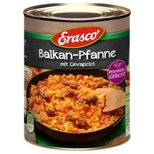 Erasco, Pfannengericht, Balkan-Pfanne mit Cevapcici, 800 g Dose