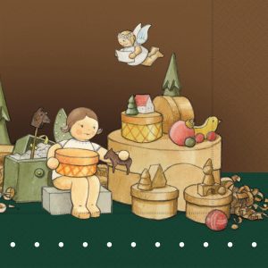 Servietten „Engel im Spielzeugdorf“