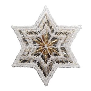 Aufsatzstern klein  für Schwibbögen, 5 cm aus Plauener Spitze®