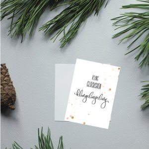 Handgemachte Weihnachtskarten in Aquarelltechnik “Klingeling”