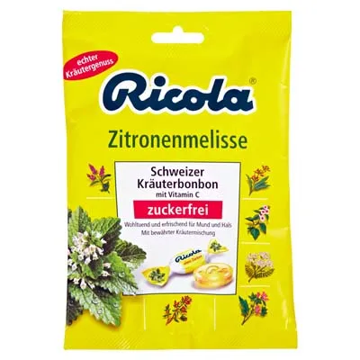 Ricola, Schweizer Kräuterbonbon, Zitronenmelisse, 75 g Beutel