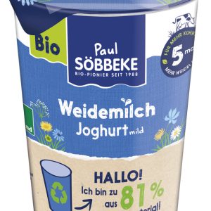 Bio-Weidemilch Naturjoghurt mild 3,8 % 500 g Becher