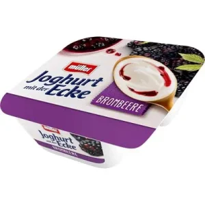 Müller, Joghurt mit der Ecke, Brombeere, 3,5 % Fett im Milchanteil, 150 g Becher