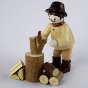 Holzminiatur Holzhacker, natur