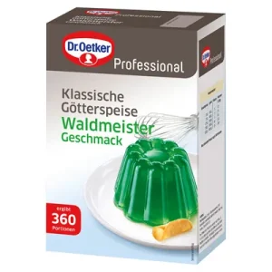 Dr. Oetker Professional, Klassische Götterspeise, Waldmeister Geschmack, 1 kg Packung