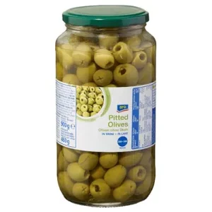 Aro, Grüne Oliven ohne Stein, 935 ml Glas