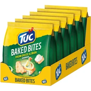 Tuc, Baked Bites, Cream Cheese & Onion, 110 g Beutel