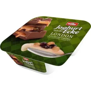 Müller Joghurt mit der Ecke, World Edition, London, 140 g Becher
