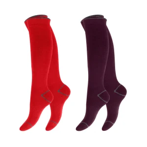 2 P. Thermokniestrümpfe Beere/Rot, 39-42
