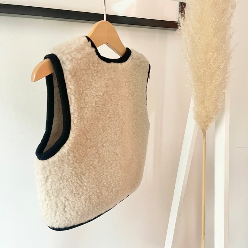 Wollweste Bodywarmer *Alpen 2.0 Junior*, Sand Brown, ultra light – Bild 3