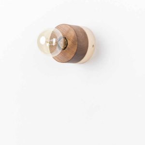 Wandlampe aus Holz mit Kabel und Stecker 0239 ALMUT • Walnuss • Zirbe