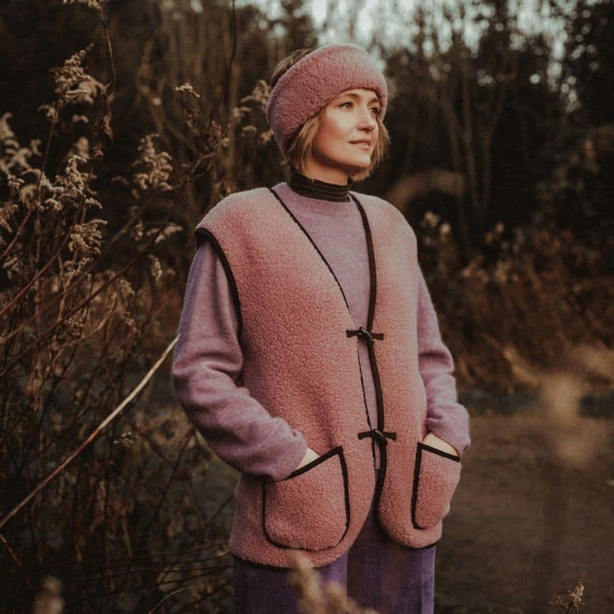 Wollweste Bodywarmer *Alpen 2.0 Adult*, Venetian Pink, ultra light – Bild 2