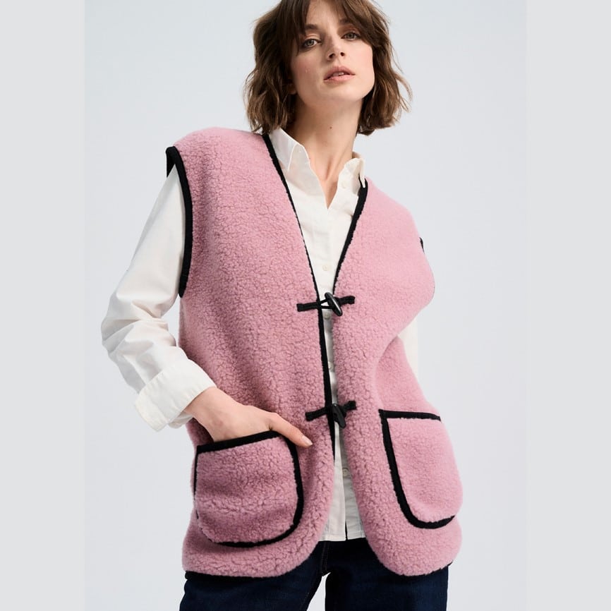 Wollweste Bodywarmer *Alpen 2.0 Adult*, Venetian Pink, ultra light – Bild 5