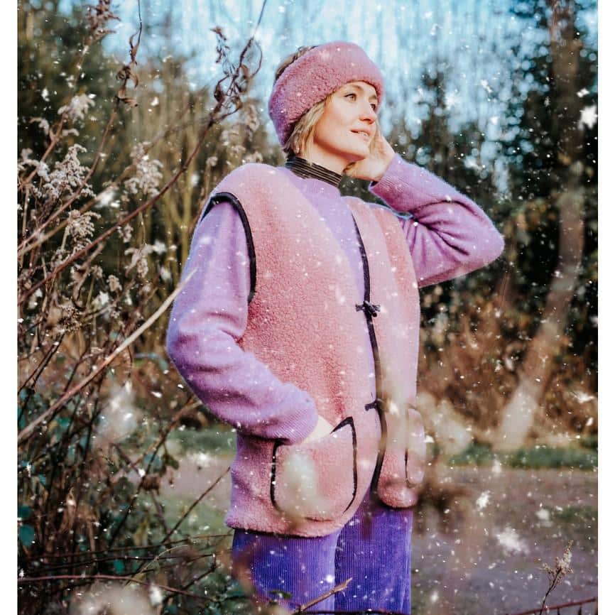 Wollweste Bodywarmer *Alpen 2.0 Adult*, Venetian Pink, ultra light – Bild 4