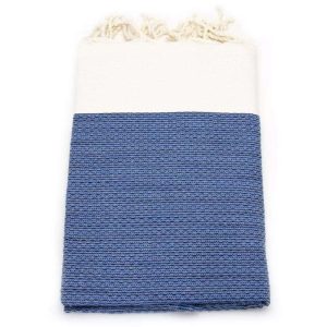 Tuch *Fouta* Hamamtuch Feine Linien, Atlantic Breeze 200x100cm