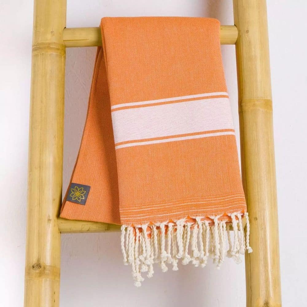 Tuch *Fouta* Hamamtuch Frottee, Mandarin Peel 180x100cm – Bild 3
