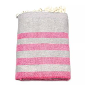 Tuch *Fouta* Hamamtuch Frottee, Neon Pink Fish 180x100cm