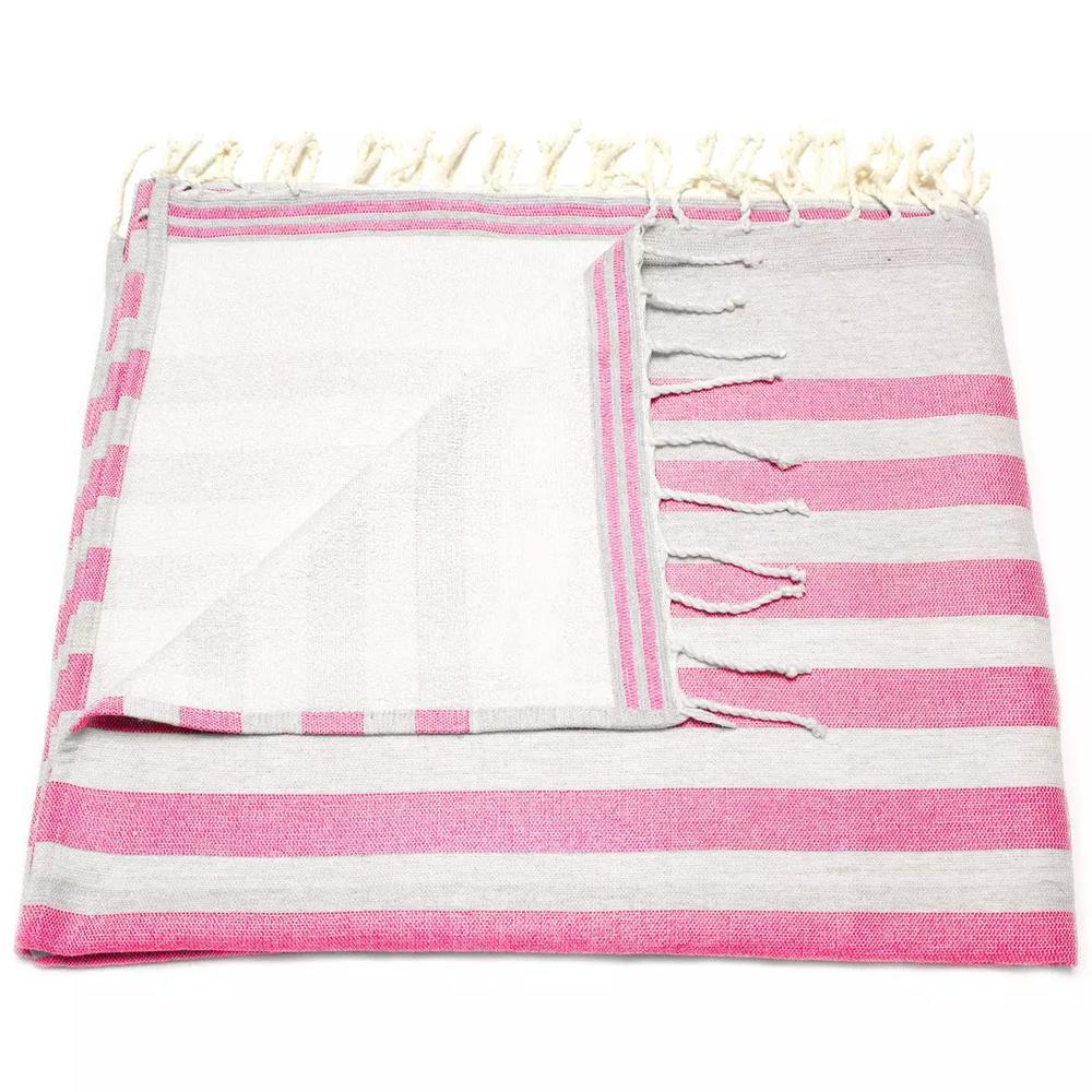 Tuch *Fouta* Hamamtuch Frottee, Neon Pink Fish 180x100cm – Bild 2