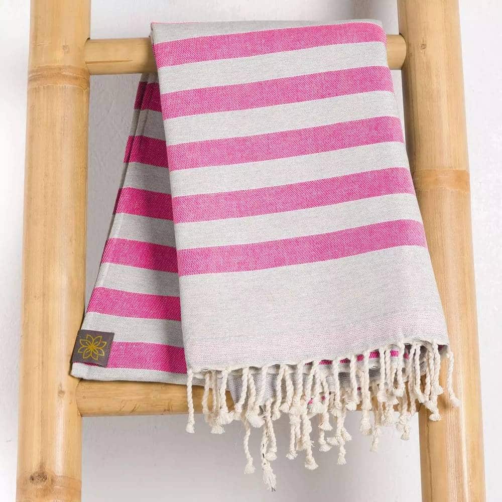 Tuch *Fouta* Hamamtuch Frottee, Neon Pink Fish 180x100cm – Bild 3