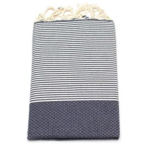 Tuch *Fouta* Hamamtuch Wabenmuster, Midnight Sky 200x100cm