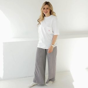 Hose Adult *Bente*, Creme / Navy