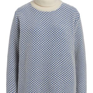 “Green Life” 100 % Organic Cotton Struktur-Pullover blau Größe XL