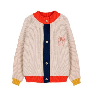 Strickjacke Women *Color Block*, Ecru/Multi