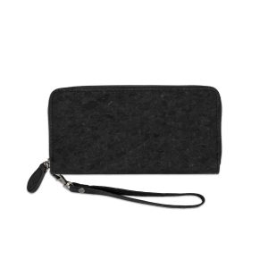 BIG CORK in der Farbe CORK BLACK – Veganes Korkportemonnaie