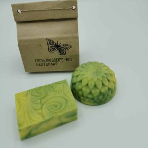 Frühlingsseife – für Haut und Haar mit Seide – ECKIG – 110g