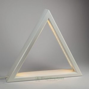 Elektrisch Beleuchtetes Fensterdreieck weiß mittel mit LED-Band