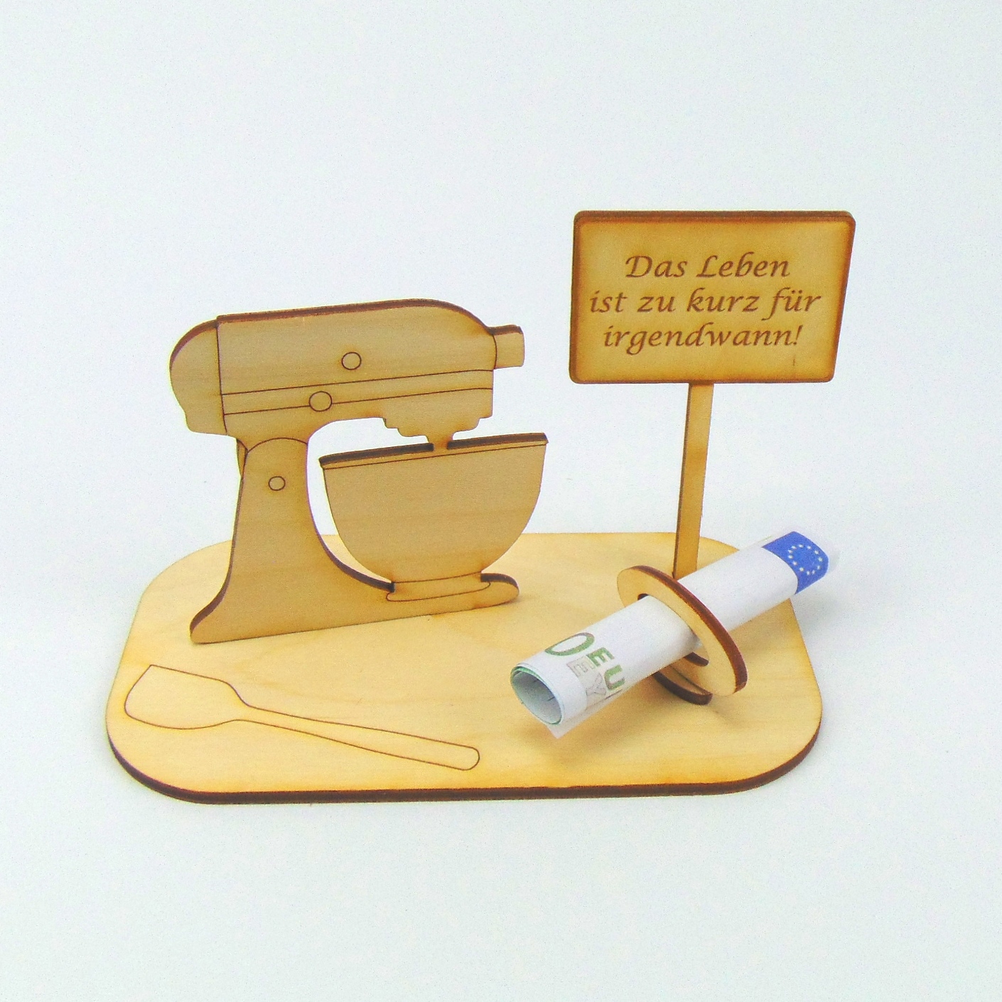 Geldgeschenk für eine Küchenmaschine mit passendem Spruch – Bild 4